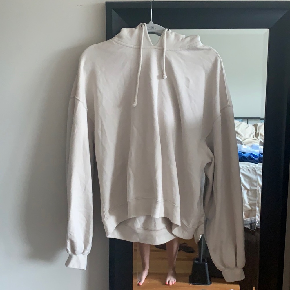 A&F• Soft AF Pullover Sweatshirt Cream XL